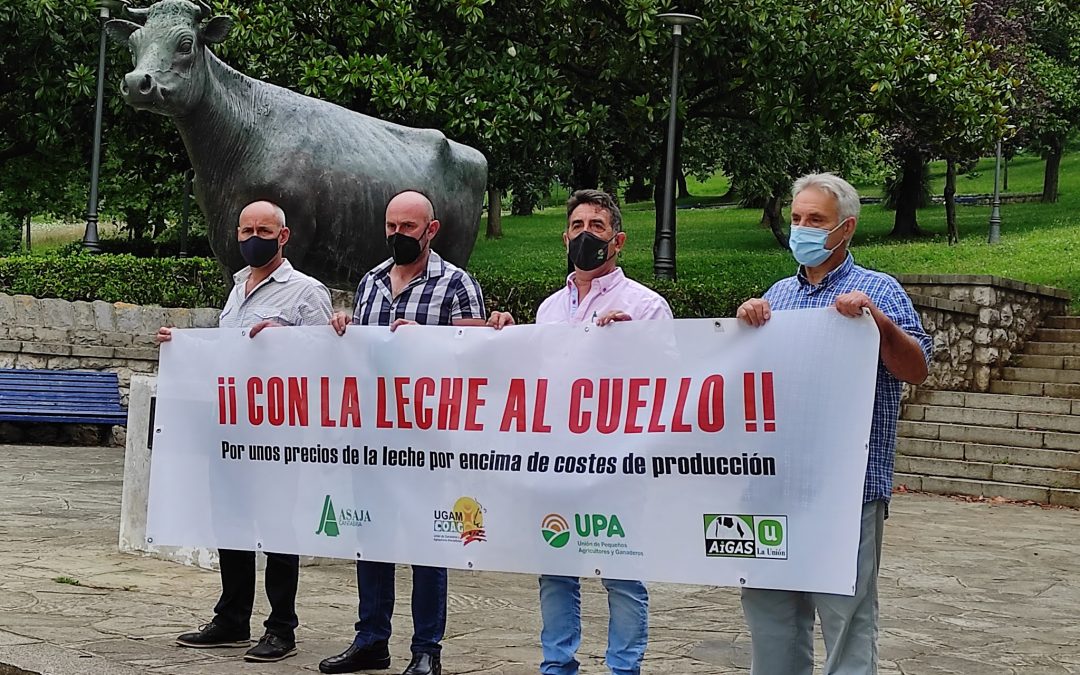 LAS ORGANIZACIONES AGRARIAS DE CANTABRIA UGAM-COAG, ASAJA, UPA Y AIGAS CONVOCAN A LOS GANADEROS DE CANTABRIA A UNA CONCENTRACIÓN EN PROTESTA POR LOS BAJOS PRECIOS DE LA LECHE EN ORIGEN