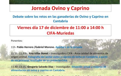 JORNADA SOBRE OVINO Y CAPRINO EL PRÓXIMO 17 DE DICIEMBRE EN EL CIFA