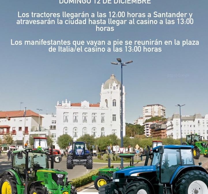 LOS GANADEROS DE CANTABRIA SE CONCENTRARÁN EL PRÓXIMO 12 DE DICIEMBRE EN SANTANDER