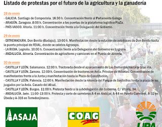 EL 3 DE FEBRERO COMIENZAN LAS MOVILIZACIONES EN CANTABRIA POR LA CRISIS DEL SECTOR AGRARIO