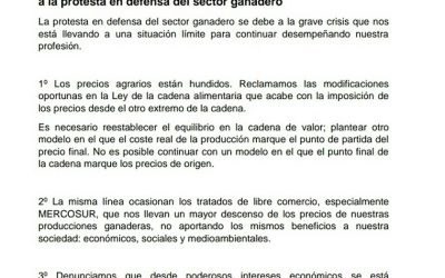 LAS ORGANIZACIONES AGRARIAS CONVOCAN A LOS GANADER@S DE CANTABRIA A UNA MOVILIZACIÓN EL PRÓXIMO VIERNES 28 DE FEBRERO EN SANTANDER
