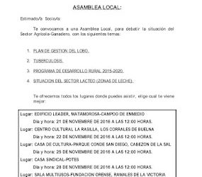 REUNIONES LOCALES PARA INFORMAR A LOS GANADEROS DE CANTABRIA DE LA ACTUALIDAD